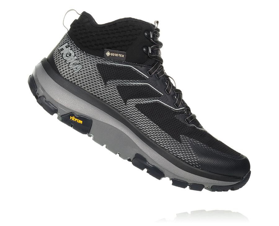 Hoka Australia One One Toa GORE-TEX - Mens Hiking Boots Black - HIOCQ-1537